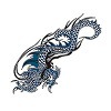 タトゥーシール　青ドラゴン　２